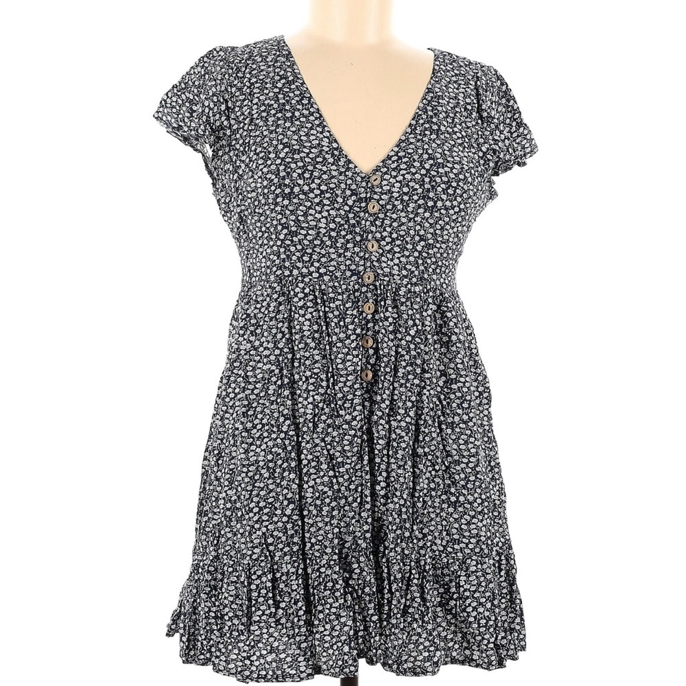 Hello Molly Navy and White Ruffled Mini Sundress